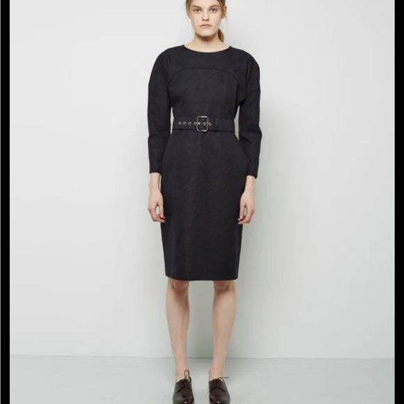 Jil Sander Ravages Black Belted Dress - Picture 3 of 16